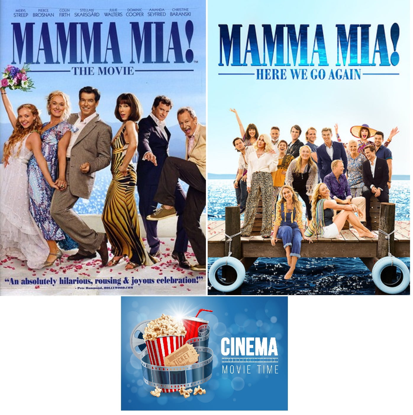 Mamma Mia! Here We Go Again - Double Feature DVD Set with Bonus Art ...