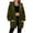 Army Green, variant on Women Fall Winter Warm Casual Long Sleeve Hooded Solid Color Loose Jacket Coat with Pocket