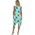 thumbnail image 5 of HELLHERO Banana Leaf Print Sleeveless Sundress for Beach Vacation Dating, Non Fade Pleated Summer Sleeveless Dress, 5 of 8