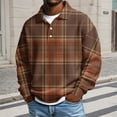 thumbnail image 2 of IWRICH Waffle Plus Size Polo Shirts for Men Long Sleeve Big and Tall Shirt Casual Collared T Shirts Textured Knit Tops 17-Bronze XXXXL, 2 of 4