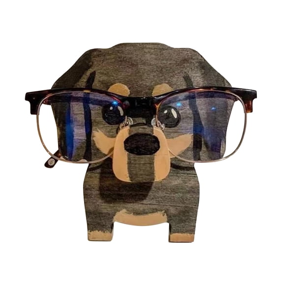 Wooden Animal Eyeglass Stand Puppy, Kitten, and Owl Shaped Stand for Glasses Storage and Display for office Desk Home Decor