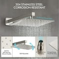thumbnail image 3 of Kede WM-9997-8-BN 8 Inches Ceiling Mounted Brushed Nickel Rain Shower System Set, 3 of 7