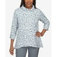thumbnail image 4 of Alfred Dunner Womens Petite Animal Jacquard Cowl Neck Top, 4 of 6