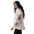 thumbnail image 3 of Unisex The Wild Collective  Cream Houston Texans Stacked Graphic Sleeve Fleece Hoodie, 3 of 5