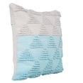 thumbnail image 4 of Laddha Home Designs Handwoven Textured Geometric Square Throw Pillow - 18" - Blue and White, 4 of 9