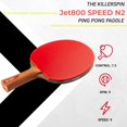 thumbnail image 3 of Killerspin Jet800 SPEED N2 Ping-Pong Paddle avec Étui de Rangement Rouge/noir, 3 of 8