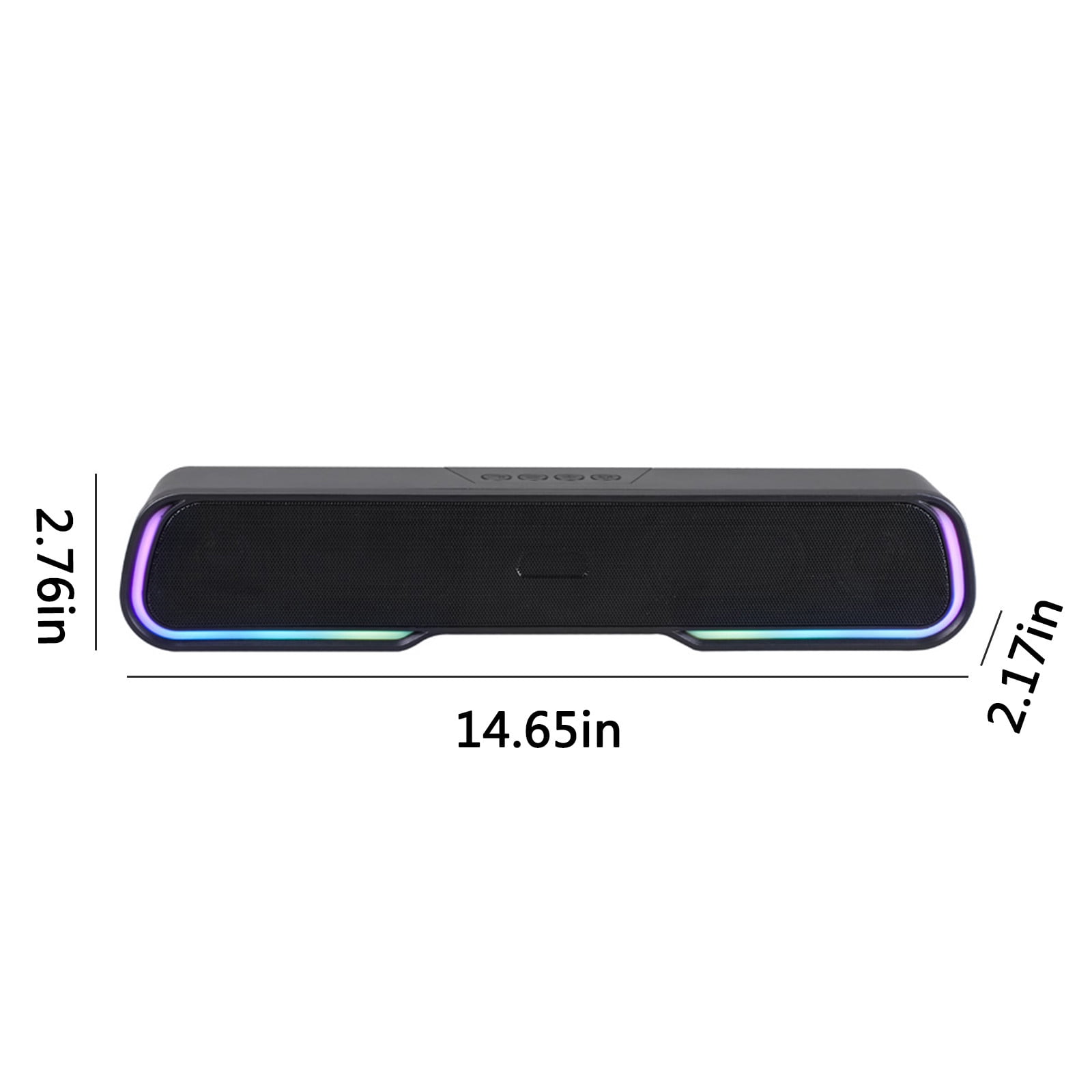 Desktop RGB Bluetooth Speaker with HIFI Sound Quality 5W Subwoofer, Cool Lights Bluetooth 5.0 Speaker with 7 Hours, Bluetooth Speakers for Desktop Outdoor with AUX Radio 32G Support