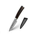 thumbnail image 1 of Kitchen Knife 3.5inch Paring Knives with Sheath,Stainless Steel Sharp Forged Hammered Blade Non-Stick Fruit Slicer Vegetable Slicing Utility Knife Cutter Cooking Tool, 1 of 7
