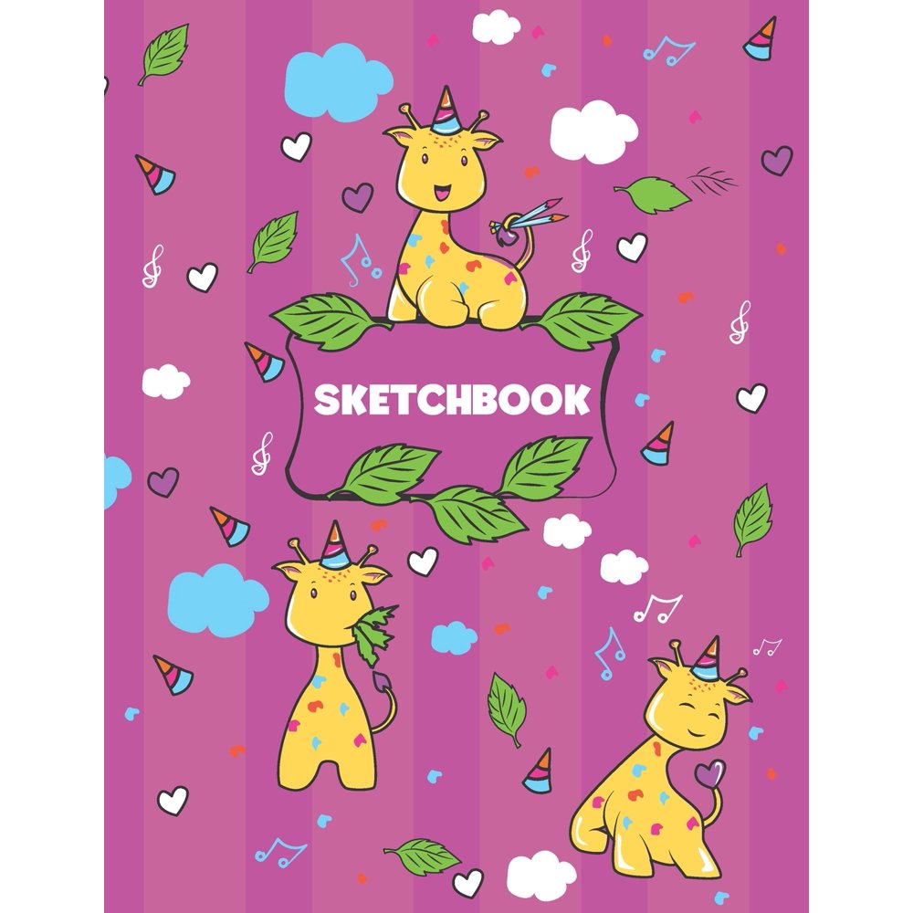 Sketchbook 8.5 x 11 Sketch Book for Girls. 100 Blank Pages Notebook