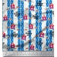 thumbnail image 1 of Soimoi Cotton Duck Fabric Stripe,Hut & Cat Animal Print Fabric by the Yard 56 Inch Wide, 1 of 1
