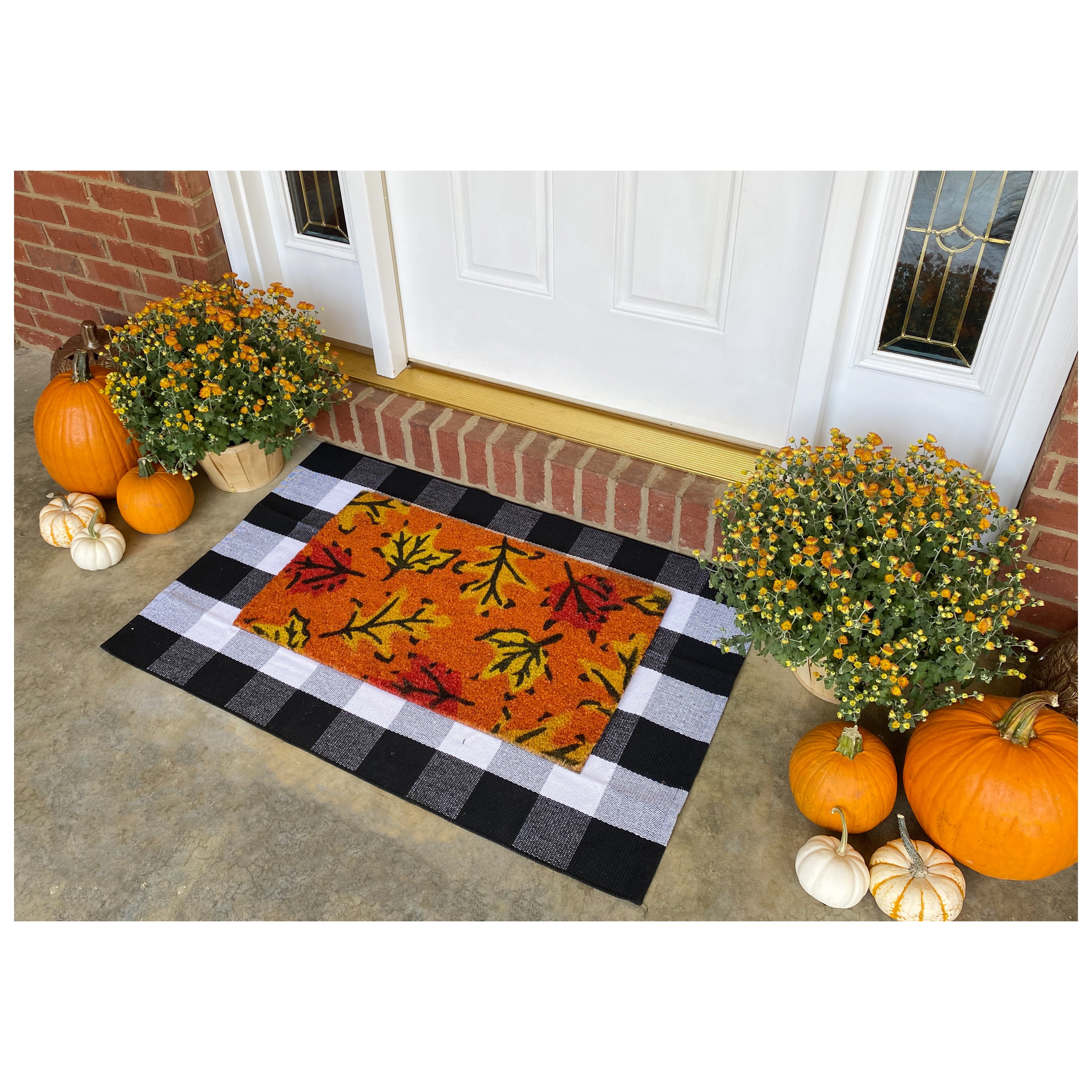 Calloway Mills Fall Leaves Outdoor Doormat