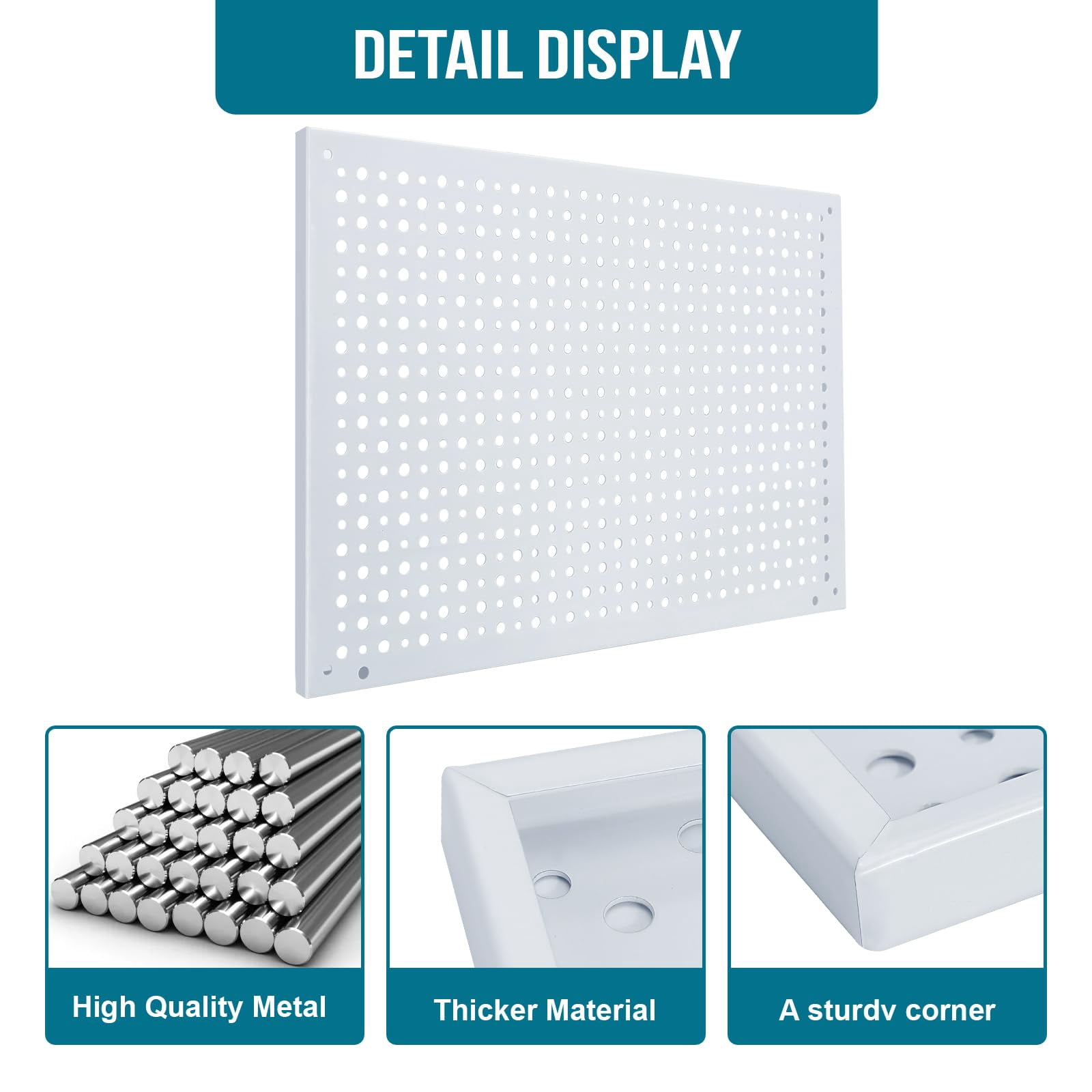 4-Pack Heavy Duty Steel Pegboard with 106 Hooks Bins & Locks - Garage Organization Kit 16x10.5 Inch