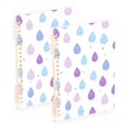 thumbnail image 2 of Haosy Cartoon Raindrop Notebooks 1-subject Journal 60 Sheets A5 College Ruled Paper Detachable Ring 8.3"x5.7", 2 of 8