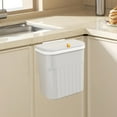 thumbnail image 4 of Under Sink Trash Can, Hanging Large Garbage Bin with Pressure Ring, Step-on Lid Kitchen Bathroom Dorm Trash, Space Saving Design(Gray), 4 of 6