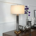thumbnail image 6 of Evelyn&Zoe 29" Traditional Clear Glass Table Lamp with White Drum Linen Shade, 6 of 11