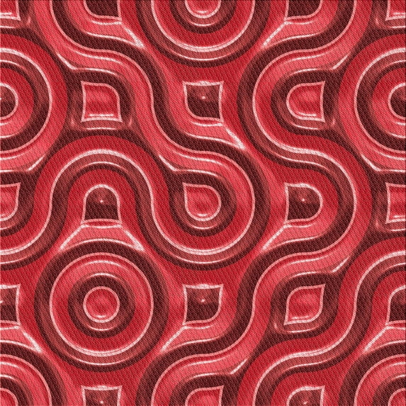 Ahgly Company Machine Washable Indoor Square Transitional Grapefruit Red Area Rugs, 7' Square