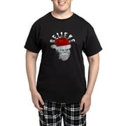 CafePress - Sasquatch/Bigfoot Santa BELIEVE Men's Dark Pajamas - Men's Dark Loose Fit Cotton Pajama Set