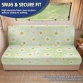 thumbnail image 2 of Xixirimido Daisy Flower Green Print RV Couch Cover 2 PCS Camper Couch Cover for Jackknife Sofa Bed High Stretch Fabric, Anti-Slip Elastic, Machine Washable, Pet & Stain Protection, 2 of 7