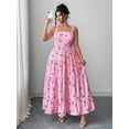 thumbnail image 5 of Plus Size Casual Vacation Sweet Plaid Cherry Pattern Camisole Dress, 5 of 10