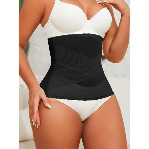Womens Panties | Shapewear Shapewear Tummy Control Tulle Waist Shaper Shapewear Mesh Corset Tummy Tightening Ribs Waistline | 1 Piece Black