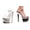 Clear/Black, variant on 649-DIAMANTE 6" Ankle Strap Platform Shoe