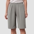 thumbnail image 2 of COMVALUE Women's 2026 Sport Knit High Rise Elastic Waist Capri Pants (Grey, M), 2 of 5