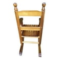 thumbnail image 4 of Lisonu Small Solid Wood Rocking Chair, Youth-Sized Hardwood Rocker with Slatted Back, Indoor & Outdoor Accent Seating for Porch or Playroom, Oak Finish, 4 of 7
