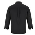 thumbnail image 3 of Annhoo Mens Plus Size T-Shirts Solid Color Long Sleeve Casual Shirts with Pockets Work Button Up Vintage Breathable Tops, 3 of 7