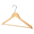 thumbnail image 2 of NIBOLOG Wooden Hangers High Durability Groove Design Non-Slip Smooth Surface Burr Free Space-saving Reusable Shirt Wooden Hanger Clothes Drying Racks for Home, 2 of 8