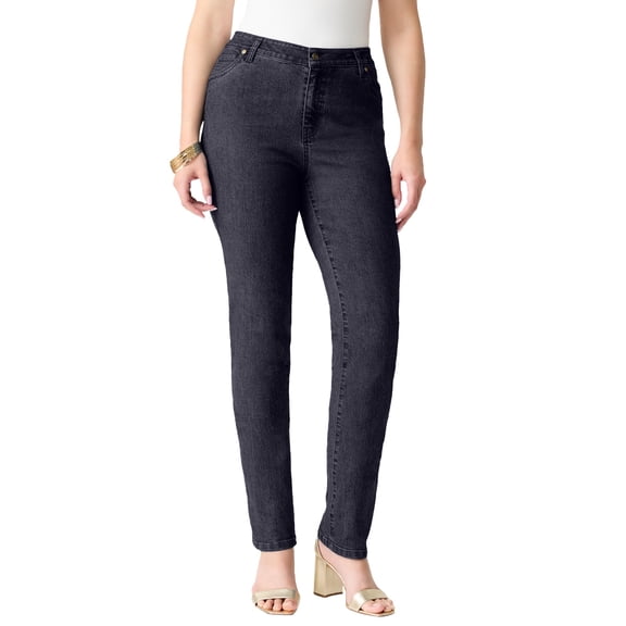 Roaman's Women's Plus Size Tall Plus Size 24/7 Stretch Straight Leg Jean