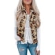 thumbnail image 1 of Tie Dye Sleeveless Fleece Vest, Comfortable Lightweight Warm Ethnic Fleece Fuzzy Zipper Vest Printed  For Daily For Girls ANGGREK Leopardo Amarillo XL, 1 of 6