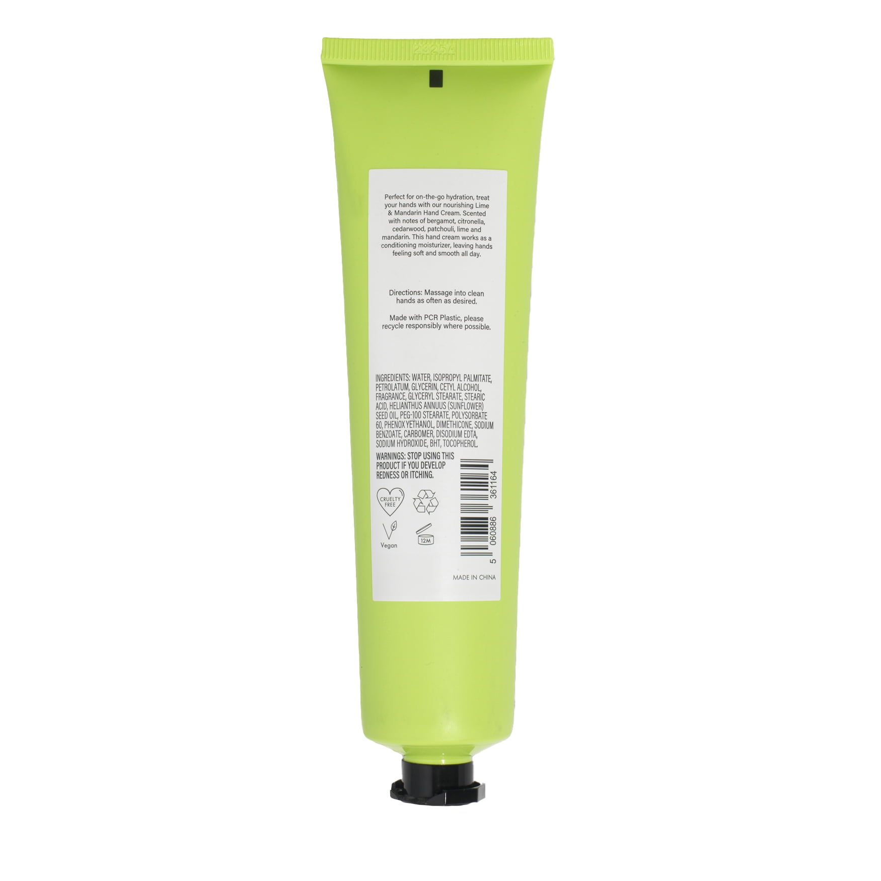 BEAUTYSPACE Lime and Mandarin Hand Cream, 3.3oz