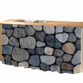 thumbnail image 2 of Rustic Stone Wall Cabinet Curtains for Shelves, Farmhouse Natural Country Art Privacy Curtain for Closet Self Adhesive, Dust-Proof Drapes for Closet Storage Room Classroom Doorway, 32"W x 55"L, 2 of 9