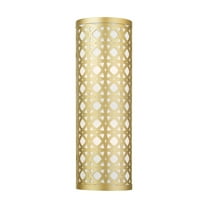 49879-33 Livex Lighting Calinda - 2 Light ADA Wall Sconce in Glam Style - 6 Inches wide by 18 Inches high-Soft Gold Finish