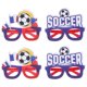 thumbnail image 2 of Creative Soccer Design Photo Prop Glasses 4Pcs Perfect For Young People Party Events, 2 of 2