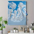 thumbnail image 4 of Qisvanset 12x16 Inch Winter Birch Forest Canvas Wall Art, Upward View Tree Scenery Serene Nature Home Decor, 4 of 8