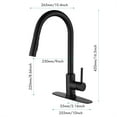 thumbnail image 4 of Cfowner Kitchen Faucet with Pull Down Sprayer, High Arc Single Handle Sink Faucet for Bar Laundry, 360°Swivel Spout, Matt Black, 4 of 7