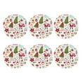 thumbnail image 2 of Disketp Snowflakes Santa Funny Coasters,6 Pcs Leather Coasters With Holder, Perfect Housewarming Hostess Gifts,Protect Furniture From Water Marks Scratch And Damage, 2 of 9