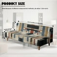 thumbnail image 7 of Jiueut Colorful Checkered Print Armless Futon Sofa Slipcover, Washable Furniture Protector Stretch Sofa Chair Covers without Armrest Modern Decoration, 7 of 7