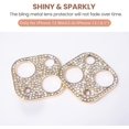 thumbnail image 3 of [2 Pack] FYBTO for Bling Camera Lens Protector Compatible with iPhone 13 & 13 Mini Glitter Diamond Crystal Metal Lens Protective Decoration Cover Accessories for 13/13 mini Gold+Gold, 3 of 6