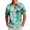 Mint Green, variant on Button Down Shirt Men Short Sleeve with Tropical Print Breathable Casual Summer Outdoor Purple Shirt XXL