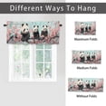 thumbnail image 6 of Cute Panda Valance Rod Pocket Window Curtain for Kitchen Cartoon Panda Cherry blossoms Animal Theme Window Treatment for Living Room Bedroom Bathroom 54 by 18 in, 1 Panel, 6 of 6
