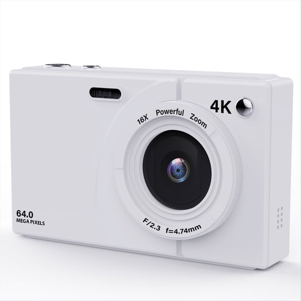 Cámara Digital CCD 4K de 64 MP con Zoom Digital de 16 Aumentos y Pantalla de 2,8 Pulgadas, Wifi, con Tarjeta de 32 GB, Color .