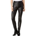 thumbnail image 1 of MinkPink Pantalones casuales de motociclista elásticos de piel sintética para mujer, negro, grande MinkPink Pantalones, 1 of 1