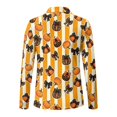 thumbnail image 5 of Jeiento Pumpkin Bow Women's Golf Shirts, Long Sleeve Sun Protection Athletic Tops, V Neck Moisture Wicking Apparel for Halloween, Golf and Outdoor Travel, 5 of 7