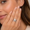 thumbnail image 2 of Posh Tech 2-Pack Sterling Silver Smart Ring Stack, Size 6, 2 of 4