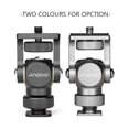thumbnail image 3 of Andoer Video Monitor Mount Mini LED Light Bracket Holder Ballhead Aluminum Alloy with Cold Shoe Mount 1/4 Inch Screw for DSLR Camera, 3 of 7