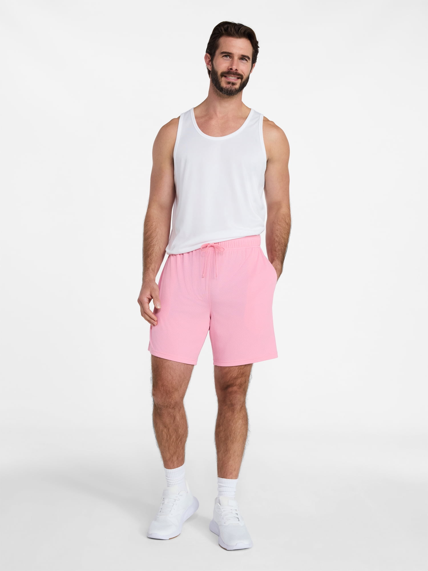 Athletic Works Men's and Big Men's Mesh Shorts, 7" Inseam, Sizes S-5XL
