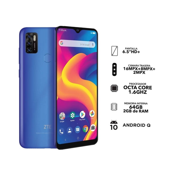 Smartphone ZTE Blade A7S Azul 64GB 2GB RAM Desbloqueado