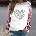 thumbnail image 2 of Busydd Valentine Sweatshirts for Women Trendy Long Sleeve Round Neck Love Heart Sweatshirt Casual Lightweight Pullover Tops Holiday Valentines Day Gifts, 2 of 4